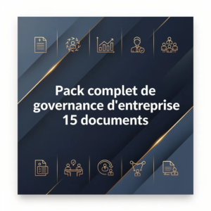 Pack complet de gouvernance d'entreprise 15 documents
