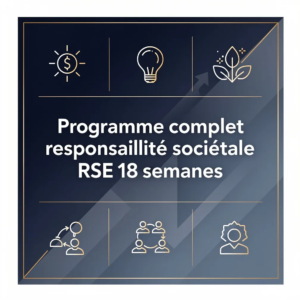 Programme complet responsabilité sociétale RSE 18 semaines