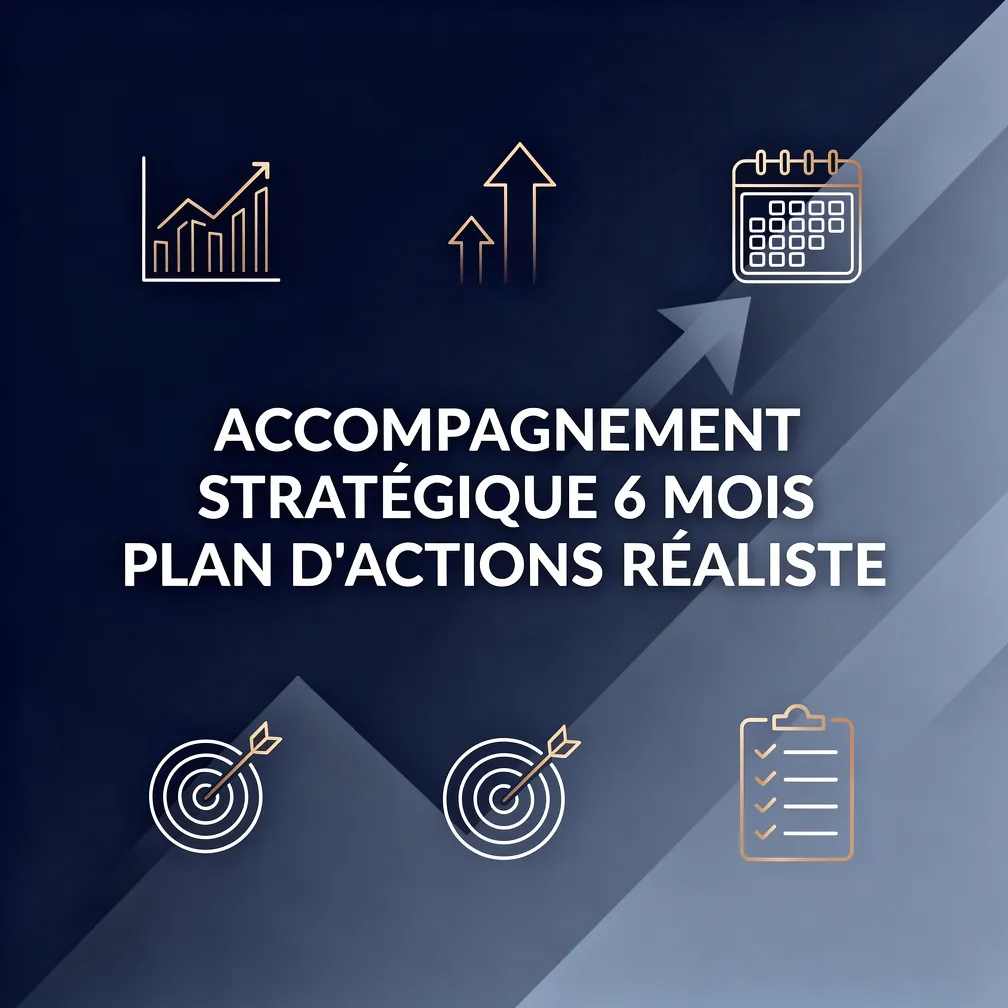 Accompagnement stratégique 6 mois plan d'actions réaliste